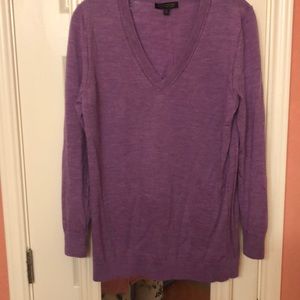 Banana republic lilac merino wool v neck sweater